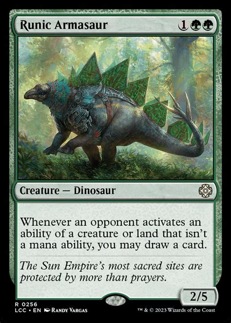 runic armasaur triggered abilities|Runic Armasaur · The Lost Caverns of Ixalan Commander (LCC ...